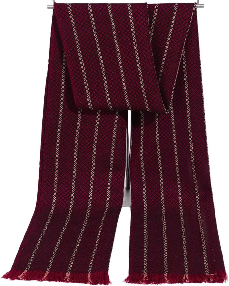 SKNSOFT Winter Wool Plaid Scarf for Men,Women Fashion Tartan Wrap Checkered Scarves - Image 4